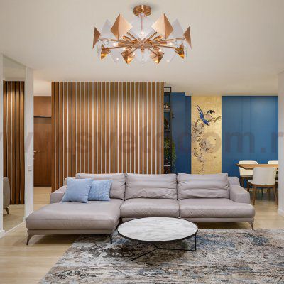 Потолочный светильник с управлением по Wi-Fi Eurosvet Origami 60121/8 латунь Smart