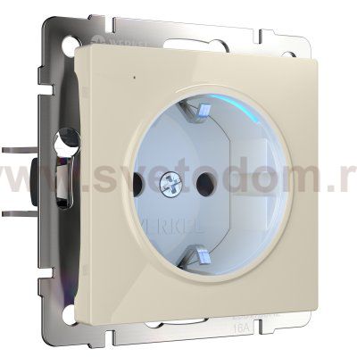 Розетка с подсветкой (слоновая кость) W1171403 Werkel