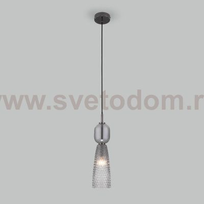Подвесной светильник со стеклянным плафоном Eurosvet Glossy 50211/1 дымчатый
