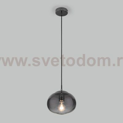 Подвесной светильник со стеклянным плафоном Eurosvet Rock 50212/1 дымчатый
