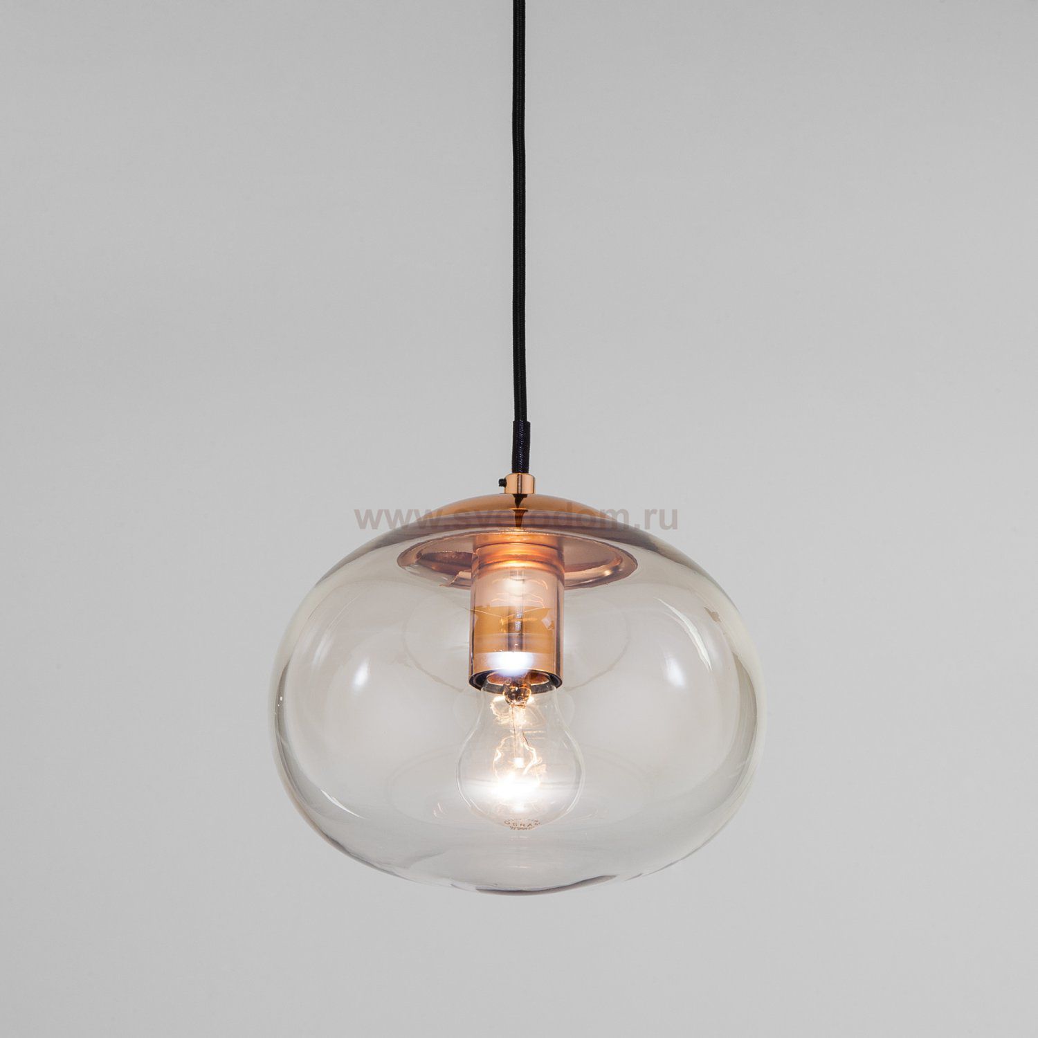 Подвесной светильник со стеклянным плафоном Eurosvet Rock 50212/1 янтарный