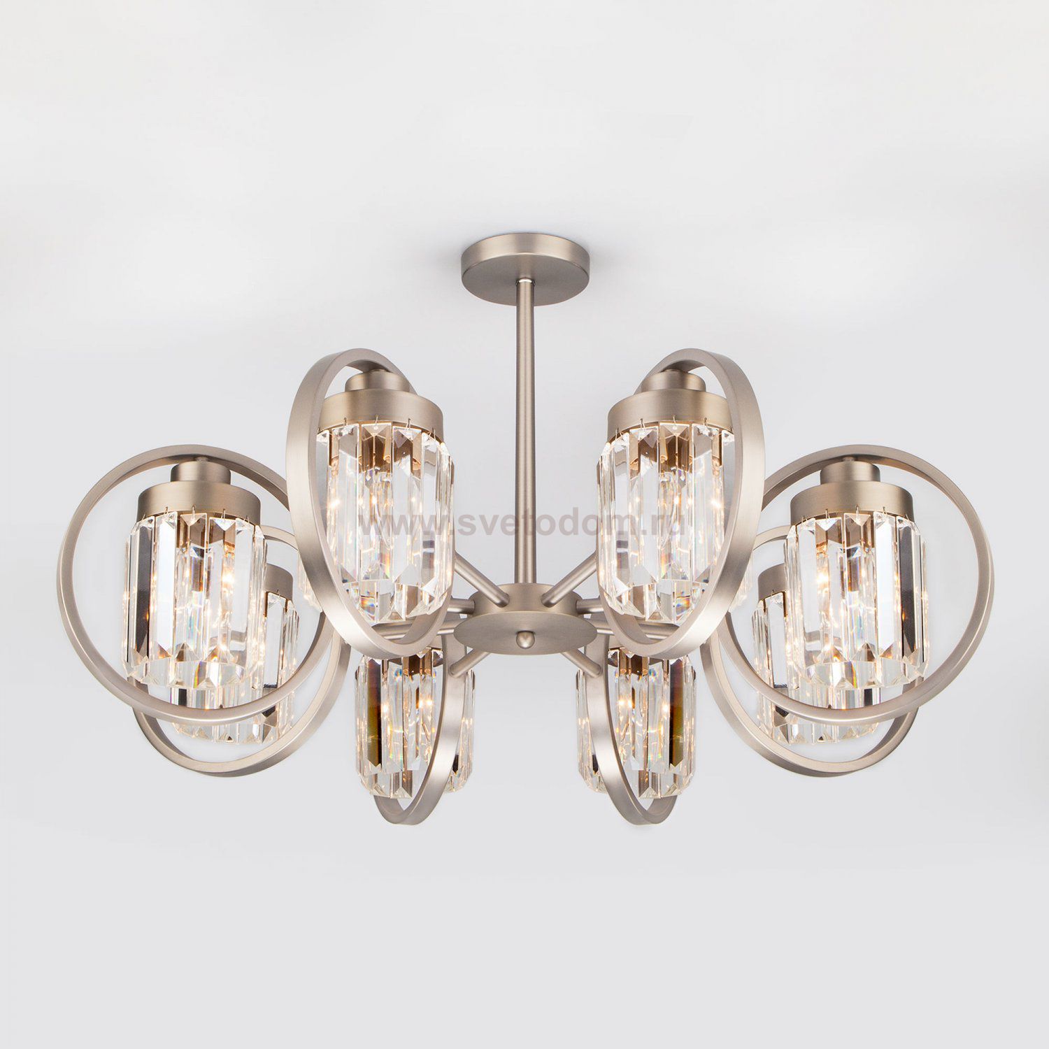 Потолочная люстра Умный дом 10128/8 сатин-никель Eurosvet Loraine