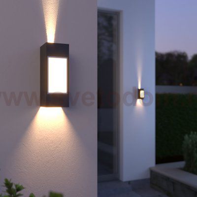 Уличный настенный светодиодный светильник 1638 TECHNO LED IP54 1638 TECHNO LED черный Elektrostandard