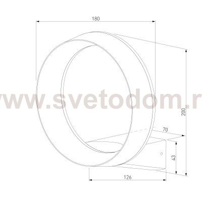 Уличный настенный светодиодный светильник Ring IP54 1710 TECHNO LED черный Elektrostandard