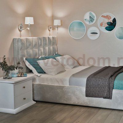 Настенное бра с абажуром 10127/1 хром Eurosvet Madera