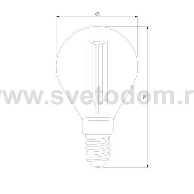 Филаментная светодиодная лампа Mini Classic 6W 4200K E14 (G45 тонированный) BLE1435 Elektrostandard