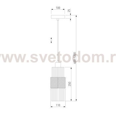 Подвесной светильник с плафоном 50209/1 бронза Eurosvet Soho