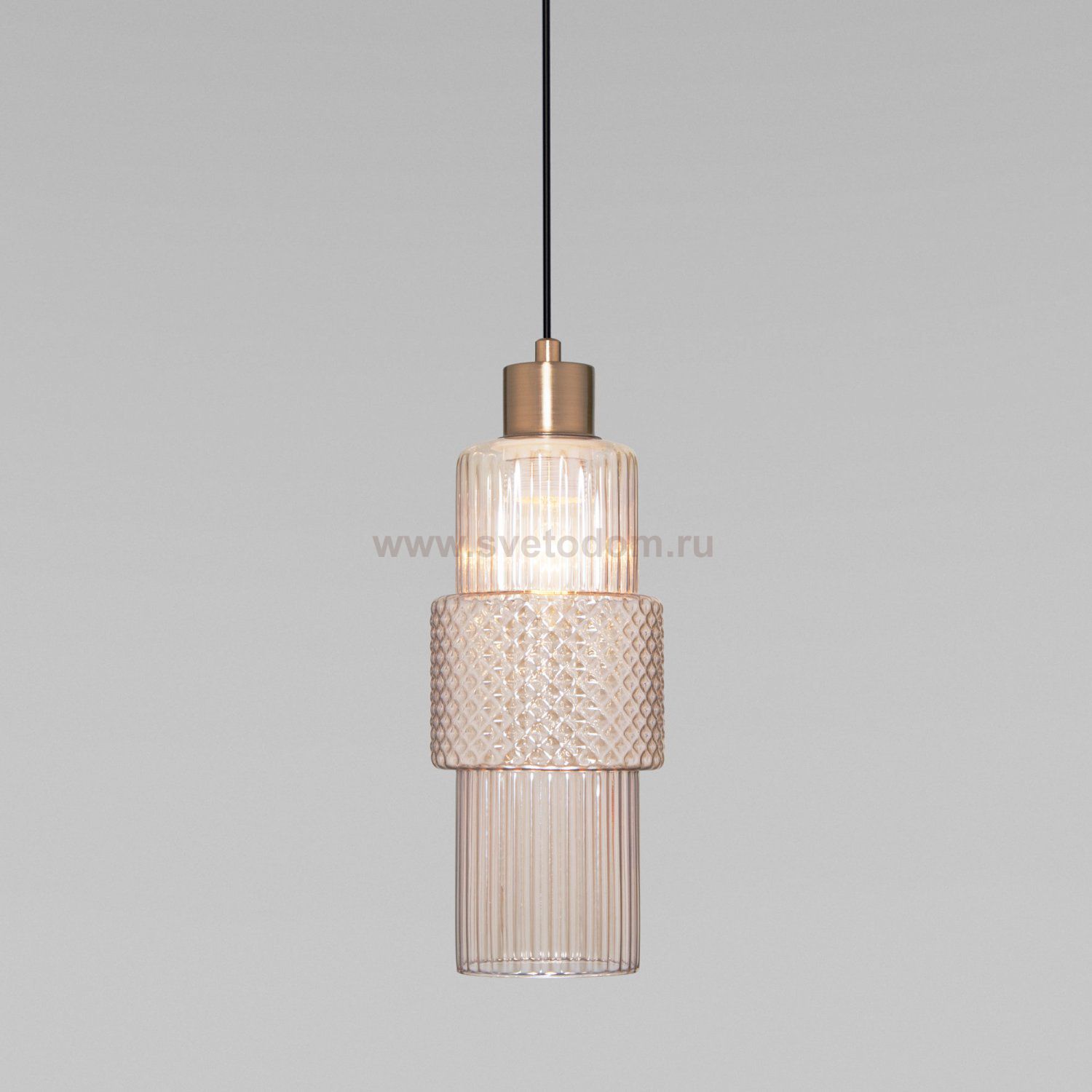 Подвесной светильник с плафоном 50209/1 бронза Eurosvet Soho