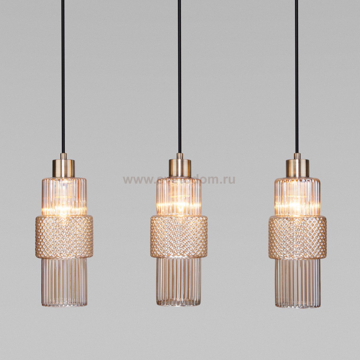 Подвесной светильник с плафонами 50209/3 бронза Eurosvet Soho