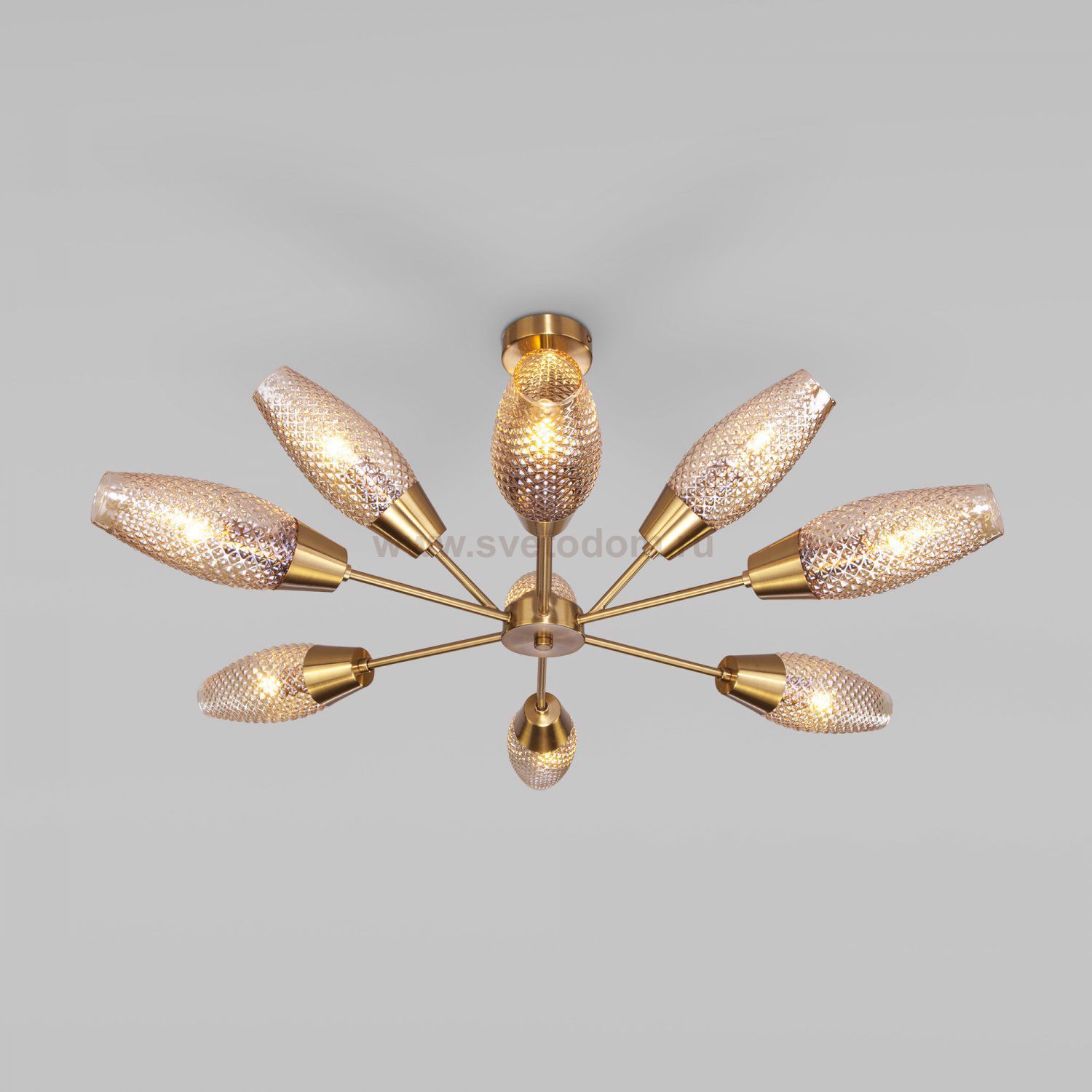 Потолочная люстра с плафонами 60140/9 золото Eurosvet Thalia