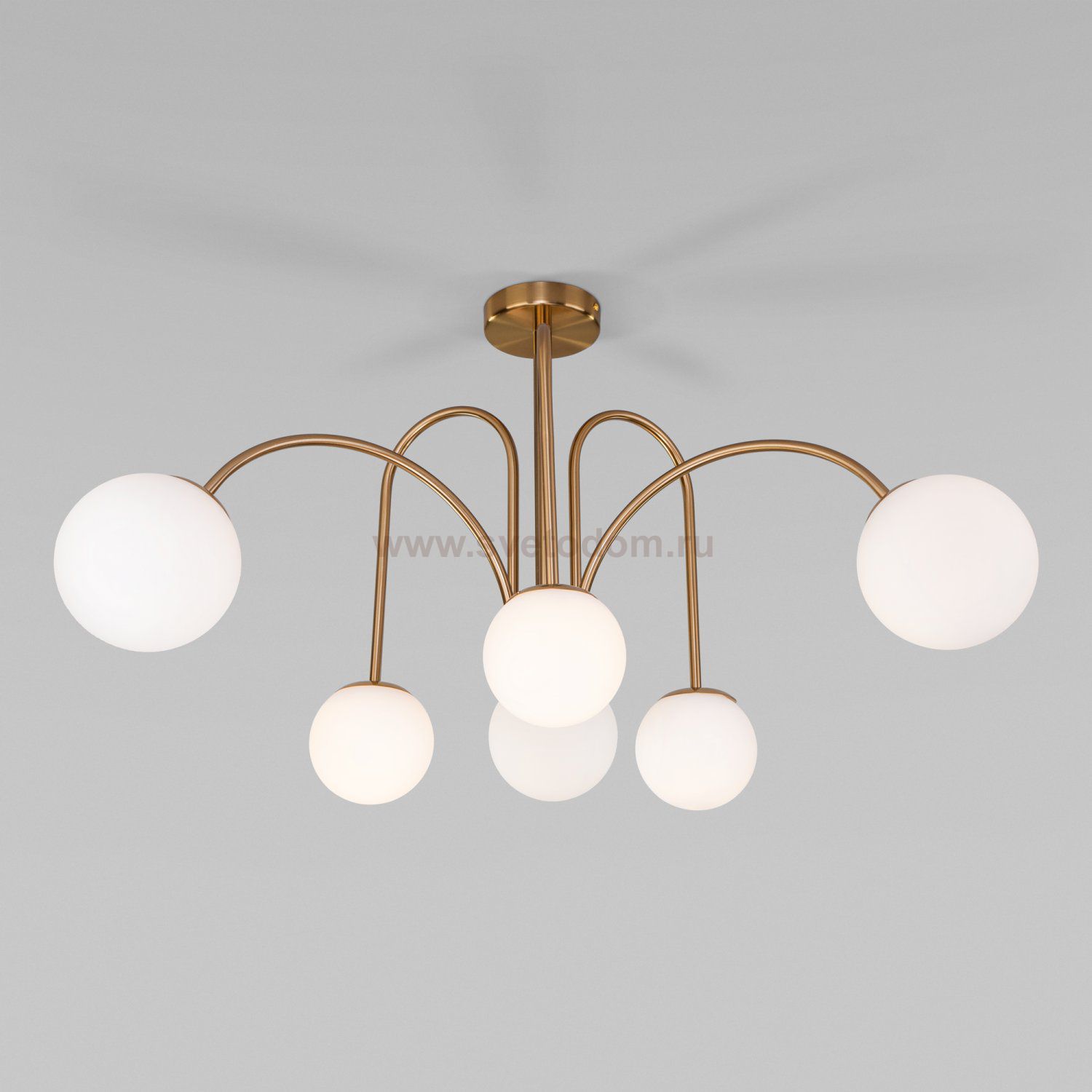 Потолочная люстра с плафонами 30177/6 латунь Eurosvet Alix