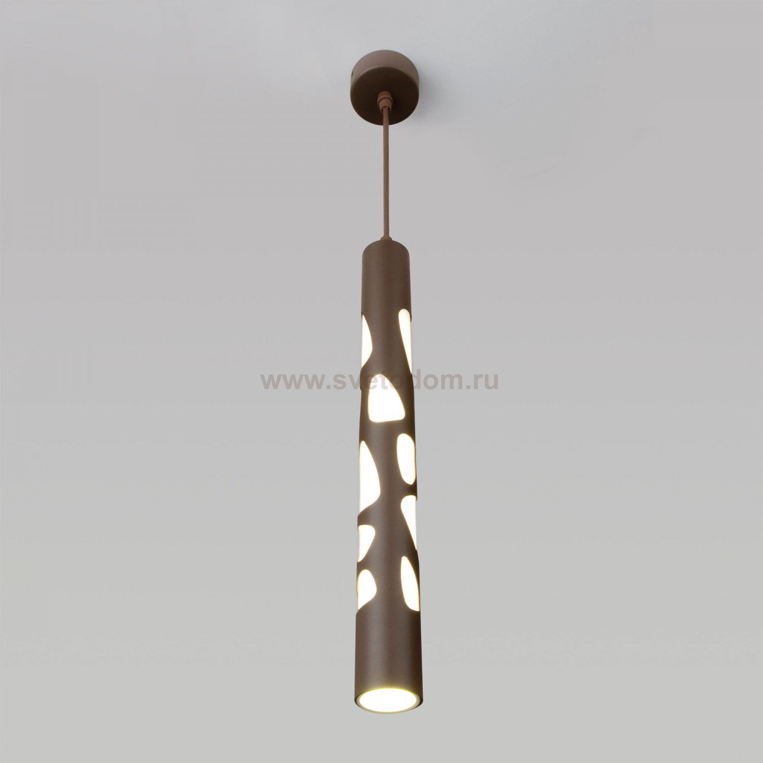Подвесной светодиодный светильник DLR037 12W 4200K кофейный Eurosvet