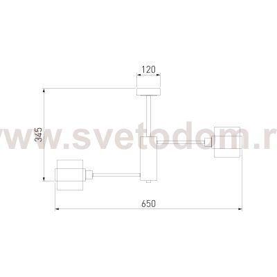 Потолочная люстра в стиле лофт 70127/6 черный Eurosvet Arcada