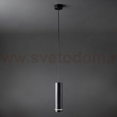Подвесной светодиодный светильник DLR023 12W 4200K черный матовый Eurosvet
