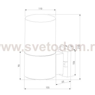 Уличный настенный светильник Roil чёрный/дымчатый плафон IP54 35125/U Elektrostandard