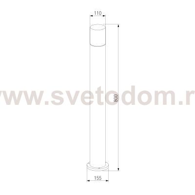 Ландшафтный светильник Roil IP54 чёрный/дымчатый плафон 35125/F Elektrostandard