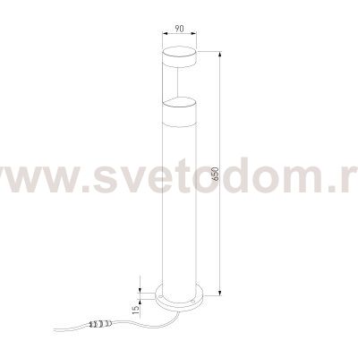 Ландшафтный светодиодный светильник Nimbus IP54 35126/F черный Elektrostandard