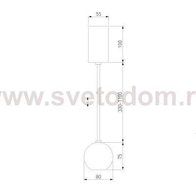 Подвесной светодиодный светильник 50215/1 LED черный Elektrostandard
