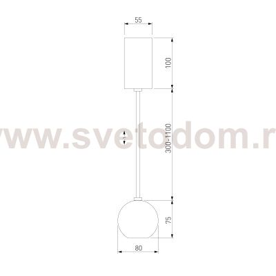 Подвесной светодиодный светильник 50215/1 LED хром Elektrostandard