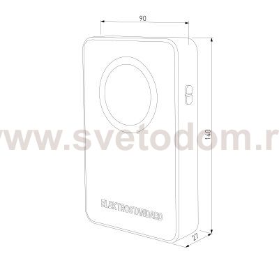 Звонок беспроводной 38M IP20 DBQ27M WL Белый/Чёрный Elektrostandard
