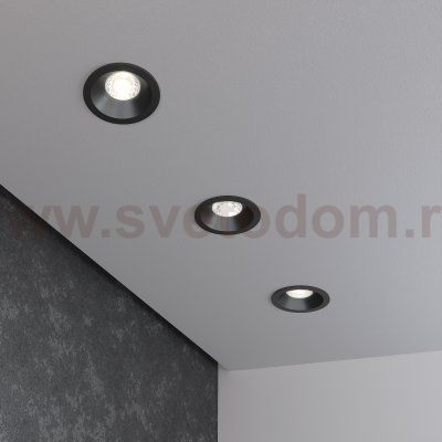 Встраиваемый точечный светильник 15266/LED черный 7W 4200K Elektrostandard