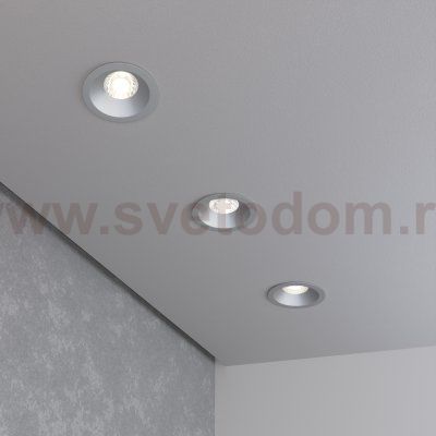 Встраиваемый точечный светильник 15266/LED серебро 7Вт 4200K Elektrostandard