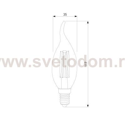 Филаментная светодиодная лампа Dimmable 