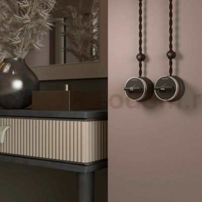 Переключатель одноклавишный Vintage (мокко матовый/хром) Werkel W5812052