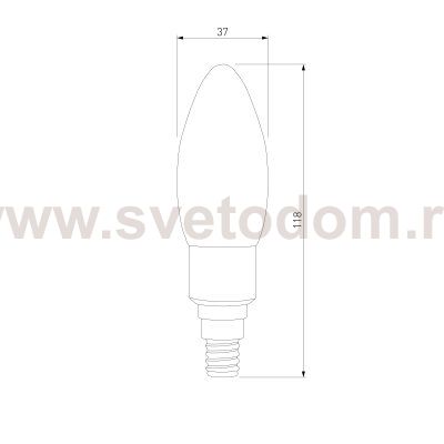 Умная филаментная светодиодная лампа C37 5W 3300К-6500К Е14 CCT+DIM BLE1437 Elektrostandard