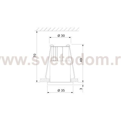 Встраиваемый точечный светодиодный светильник 15269/LED 3W 4200K белый Elektrostandard