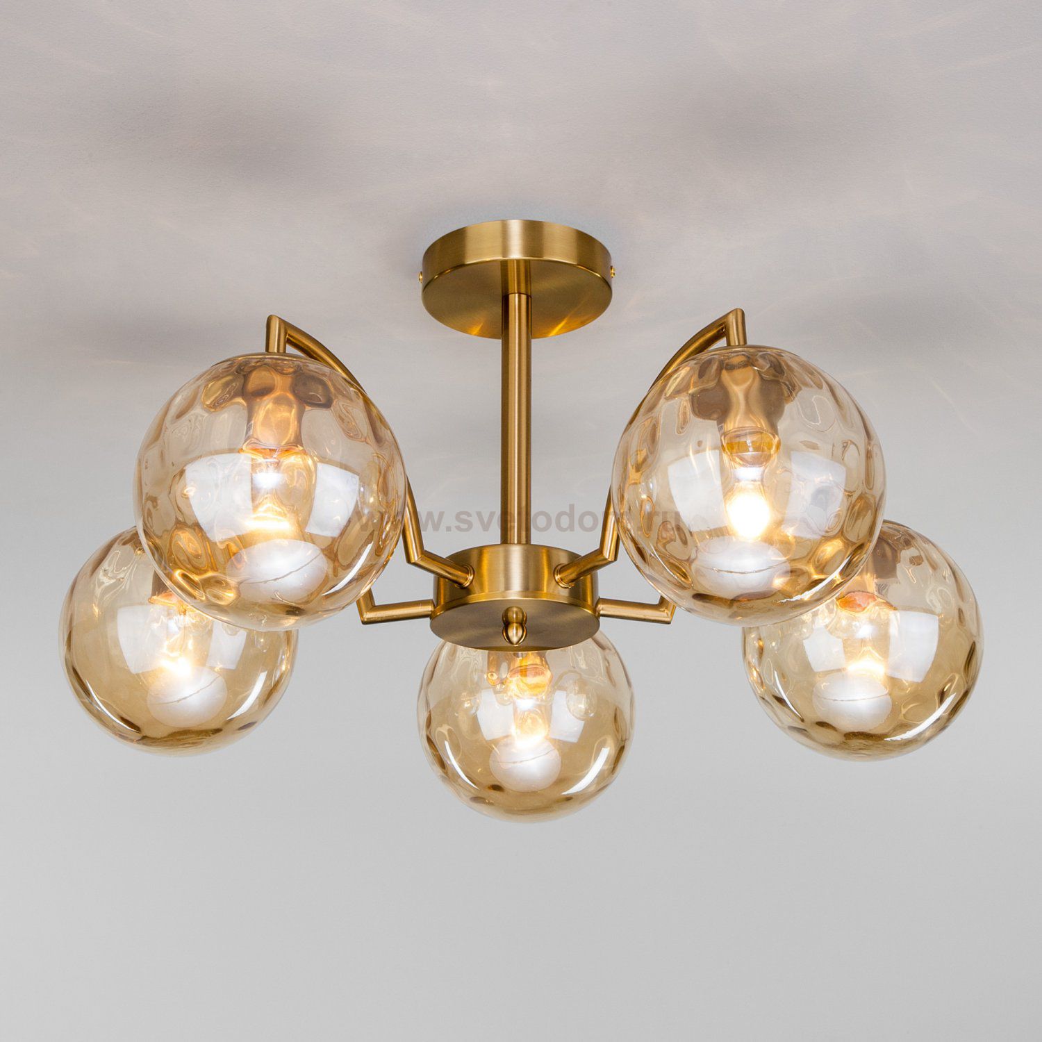 Потолочная люстра с плафонами 30178/5 латунь Eurosvet Eden