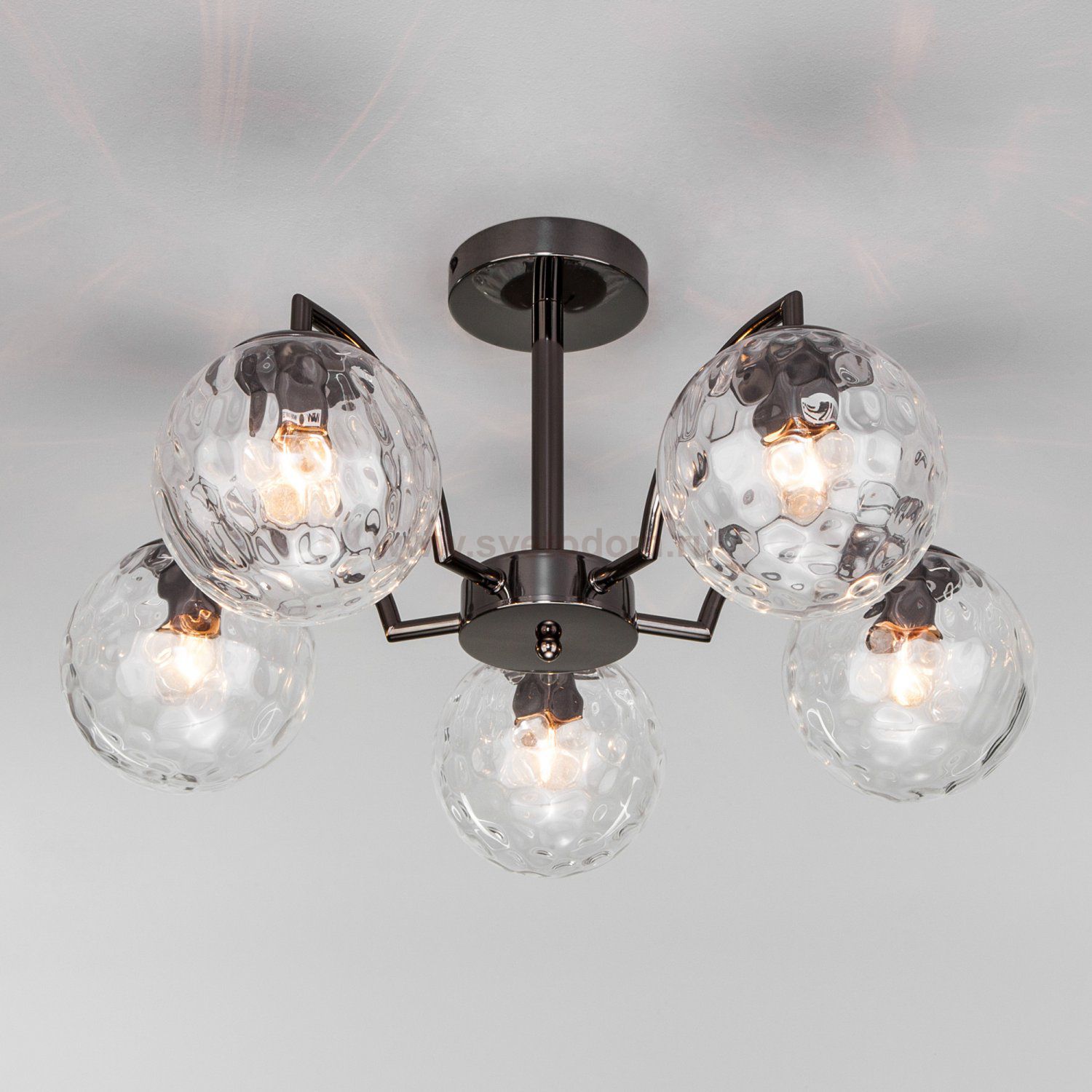 Потолочная люстра с плафонами 30178/5 черный жемчуг Eurosvet Eden