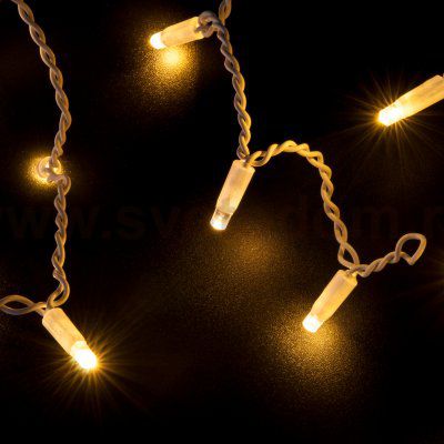 Праздничная гирлянда бахрома теплый белый 3*0,6 м IP65 100-101 Eurosvet