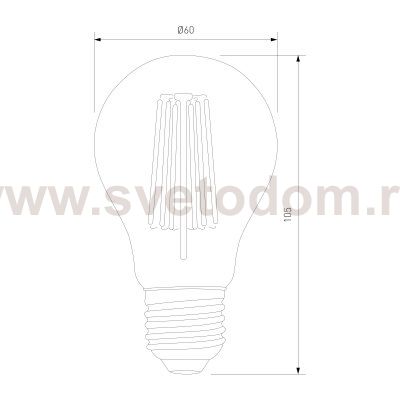 Филаментная светодиодная лампа Classic 12W 4200K E27 (A60 тонированный) BLE2756 Elektrostandard