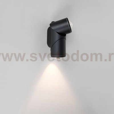 Уличный настенный светодиодный светильник GIRA D LED IP65 35127/D черный Elektrostandard