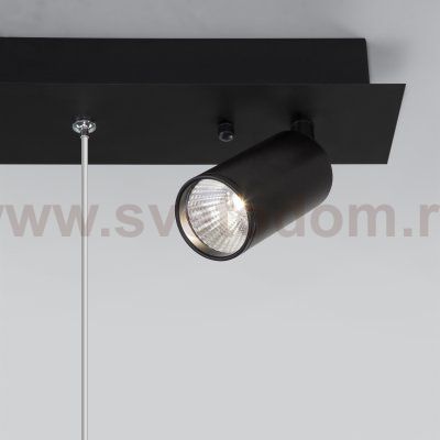 Подвесной светодиодный светильник с пультом управления 90249/3 черный Eurosvet Verge