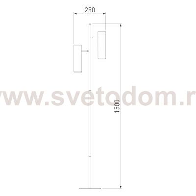 Торшер Eurosvet 01087/2 черный Barre