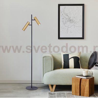 Торшер Eurosvet 01087/2 латунь Barre