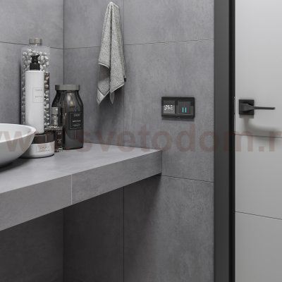 Сенсорный терморегулятор для теплого пола Wi-Fi (черный) Werkel W1151208