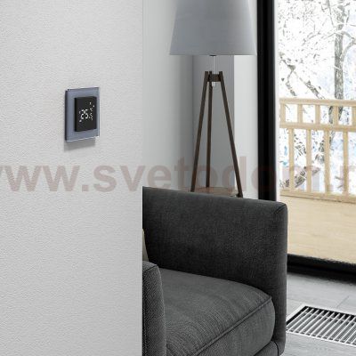 Сенсорный терморегулятор для теплого пола Wi-Fi (черный) Werkel W1151208