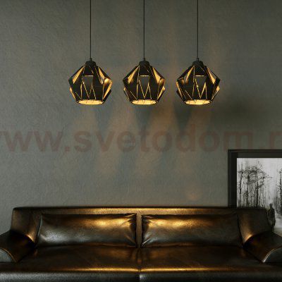 Подвесной светильник Eurosvet 50137/3 черный Moire