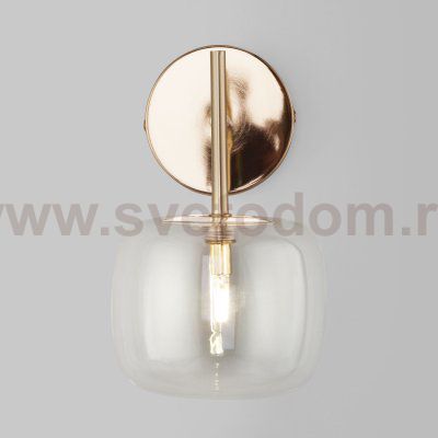 Настенный светильник со стеклянным плафоном 70128/1 золото Eurosvet