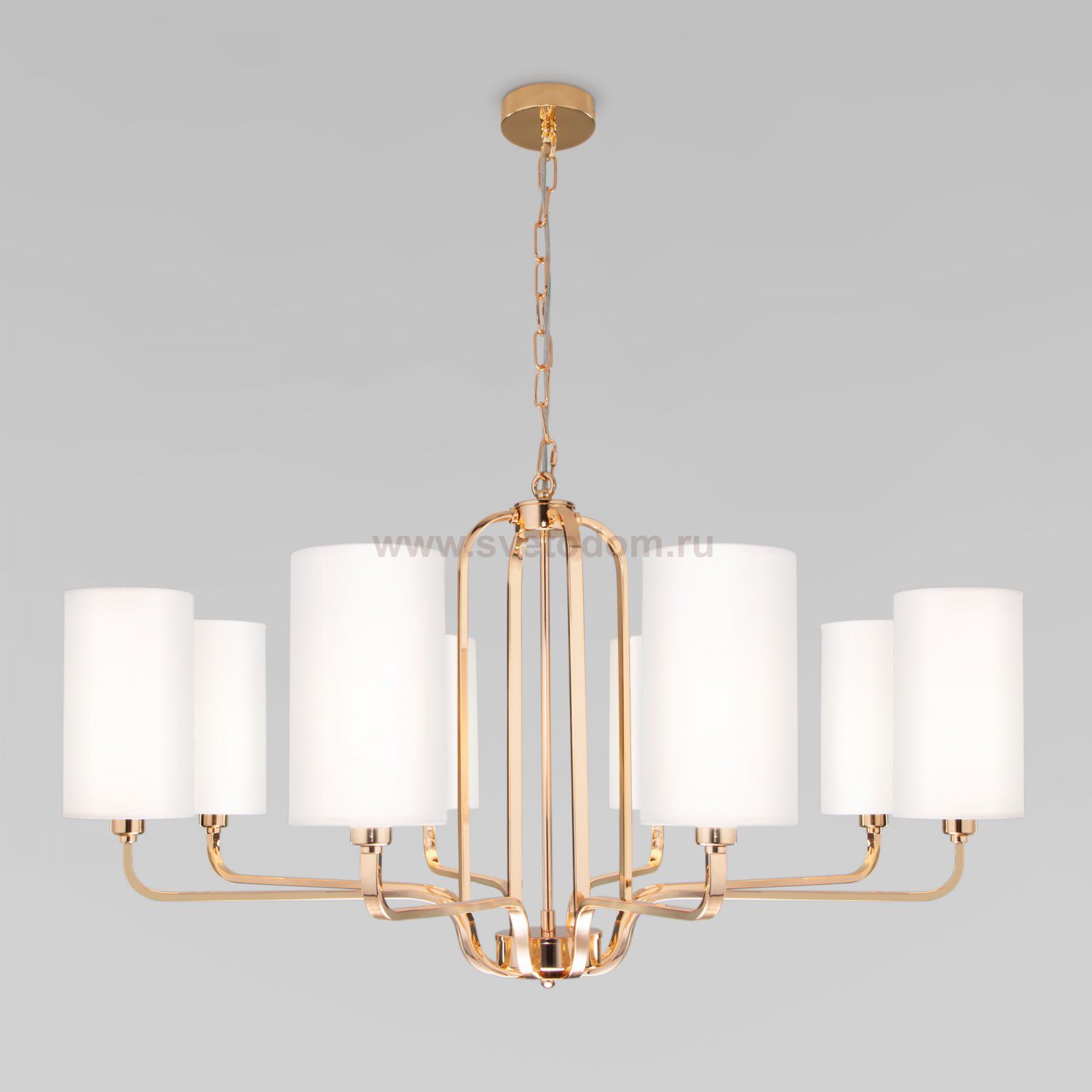 Классическая люстра с абажурами 60128/8 золото Eurosvet