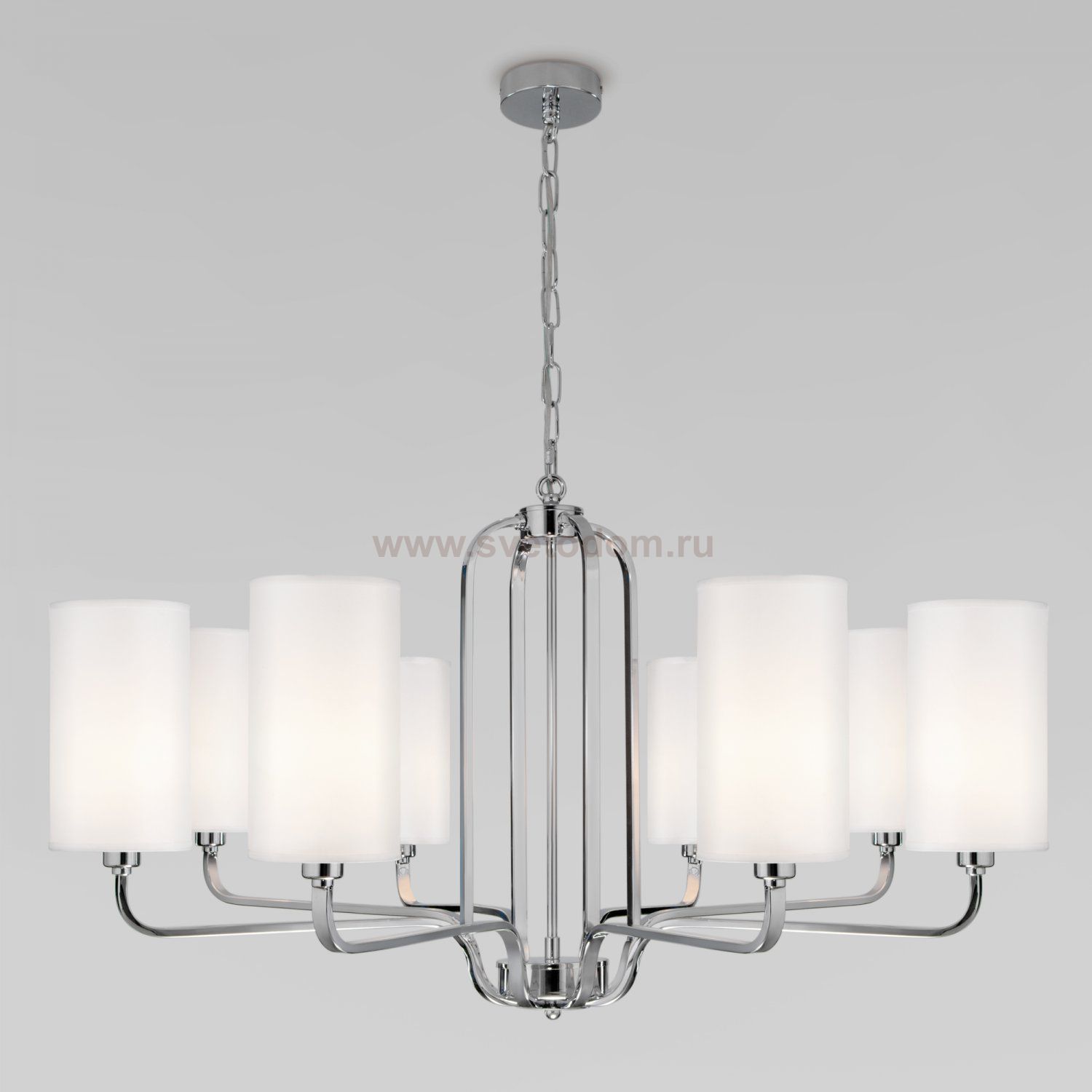 Подвесная люстра с абажурами 60128/8 хром Eurosvet