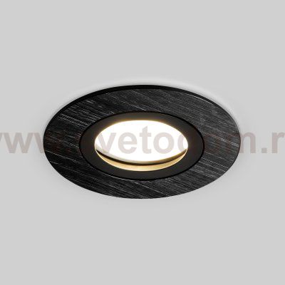 Встраиваемый точечный светильник черный 25001/01 Elektrostandard