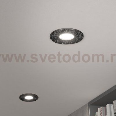 Встраиваемый точечный светильник черный 25001/01 Elektrostandard