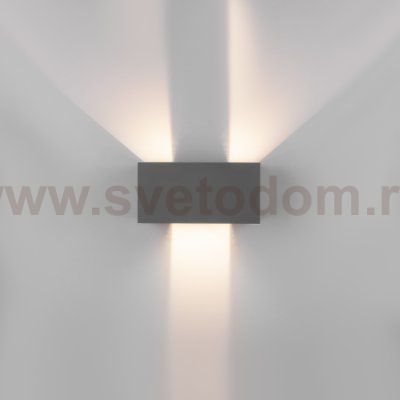 Уличный настенный светодиодный светильник WINNER DOUBLE LED IP54 35137/W серый Elektrostandard
