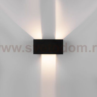 Уличный настенный светодиодный светильник WINNER DOUBLE LED IP54 35137/W черный Elektrostandard