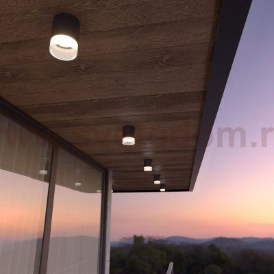 Уличный потолочный светильник Light LED 2107 IP54 35140/H черный Elektrostandard