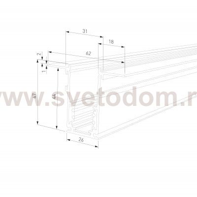 Шинопровод встраиваемый черный 2м Slim Magnetic 85087/00 Elektrostandard